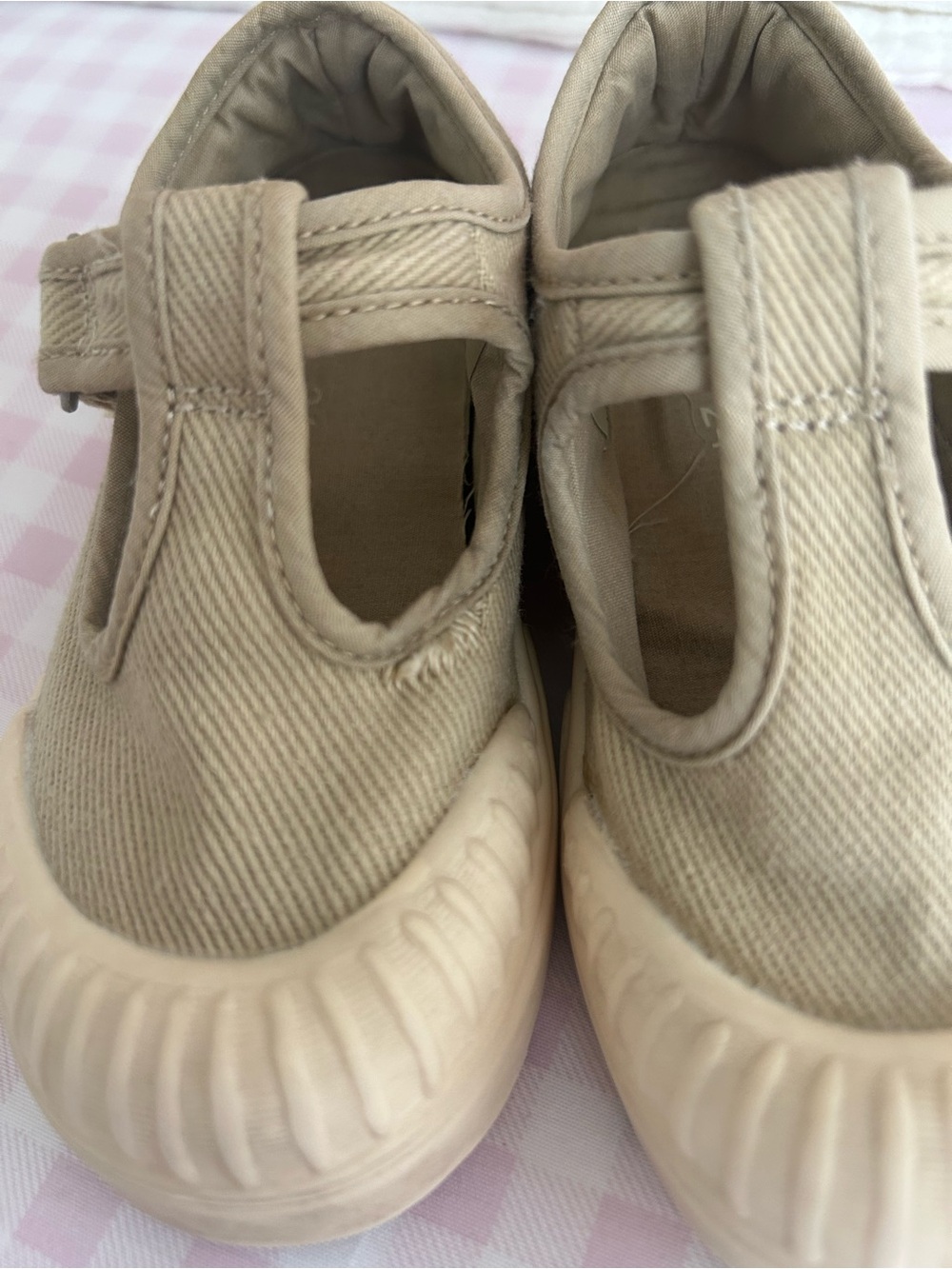 Zara Kids T-Strap Sneakers in Beige - Picture 2 of 5